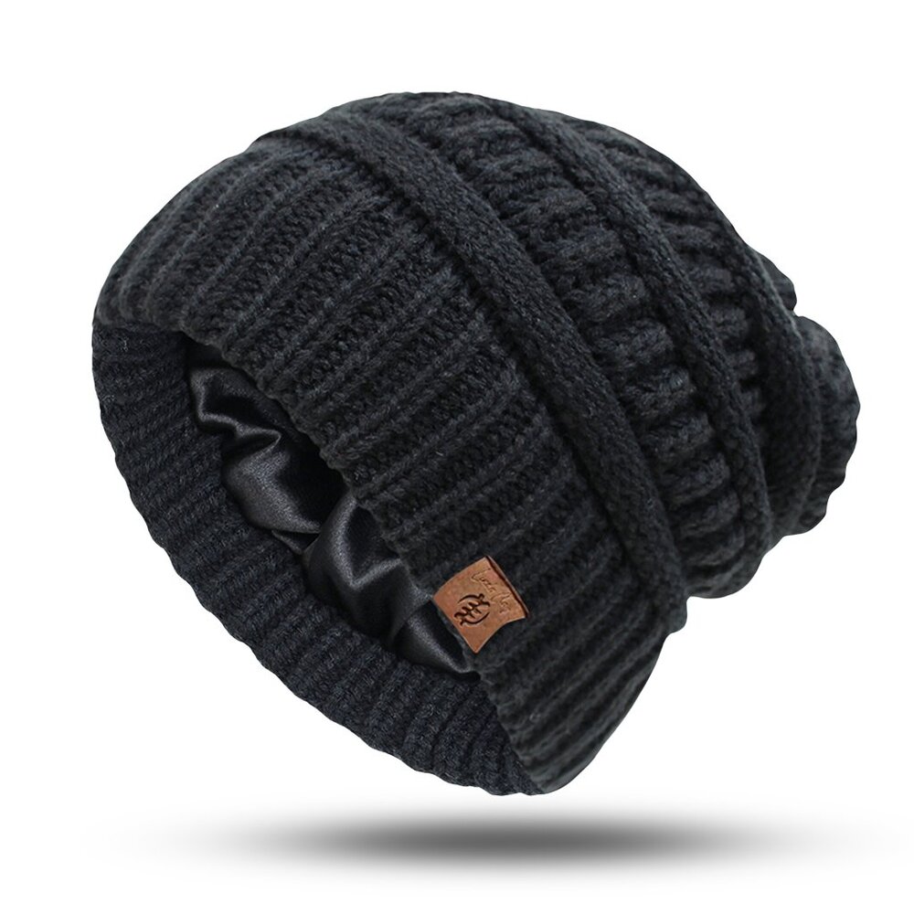 Satin-Lined Knit Beanie for Natural Hair | God Is King